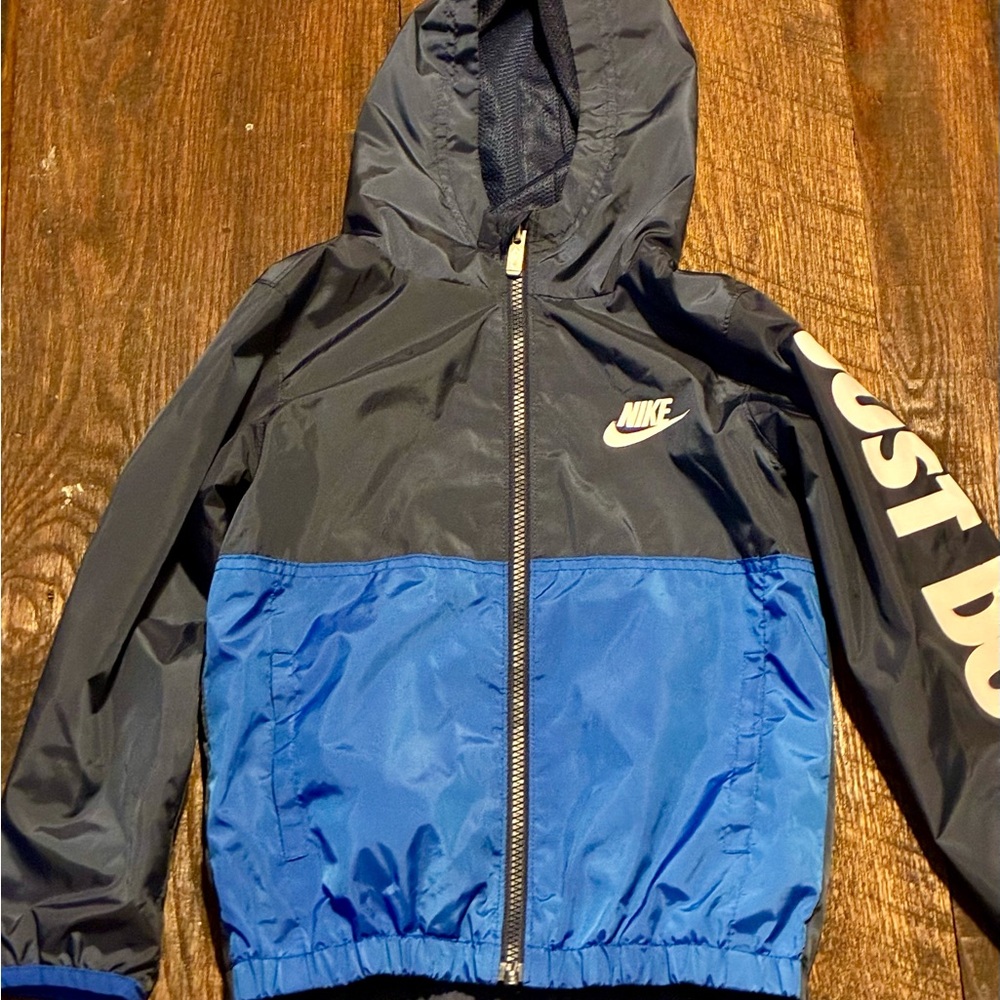 Nike Kids Two-Tone Blue and Black Windbreaker